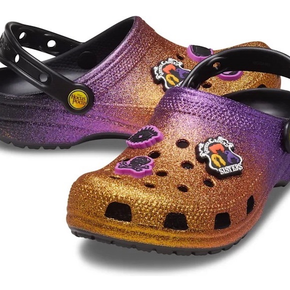 Exclusive Limited Edition Crocs Disney Hocus Pocus Glitter Clog & Jibbitz Charms - Picture 14 of 16